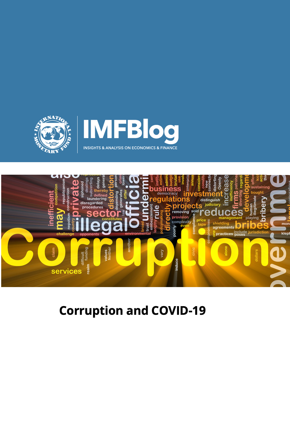 Corruption and COVID-19