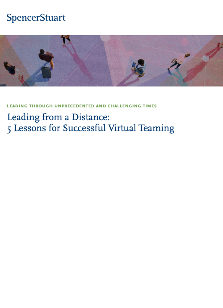Leading from a Distance: 5 Lessons for Successful Virtual Teaming