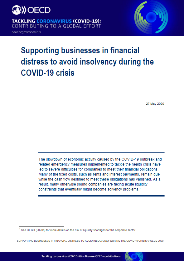 Supporting businesses in financial distress to avoid insolvency during the COVID-19 crisis