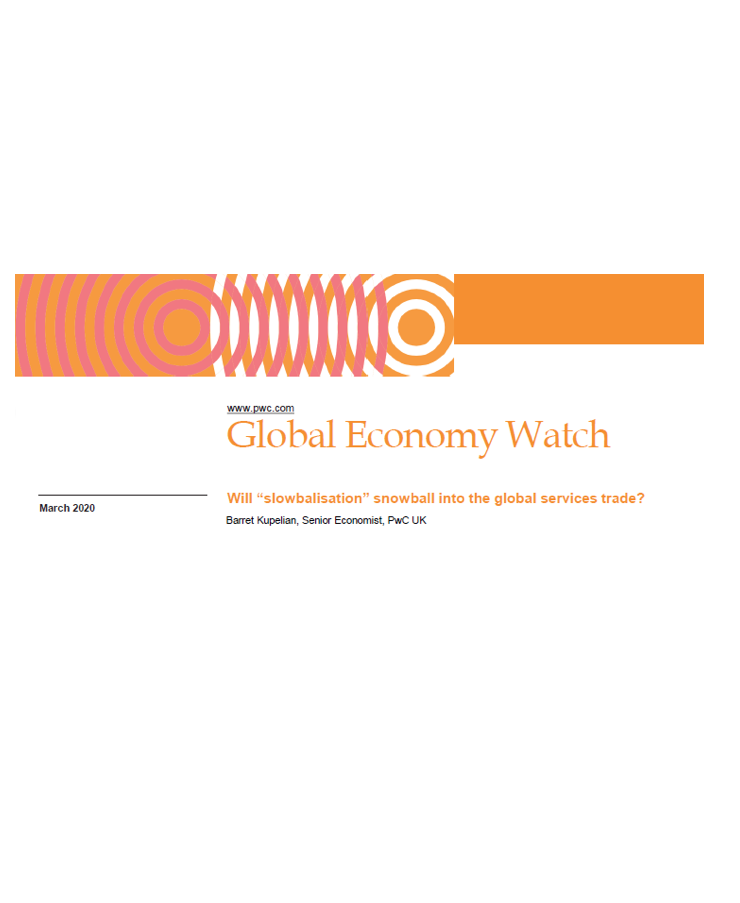 Will “slowbalisation” snowball into the global services trade? 
