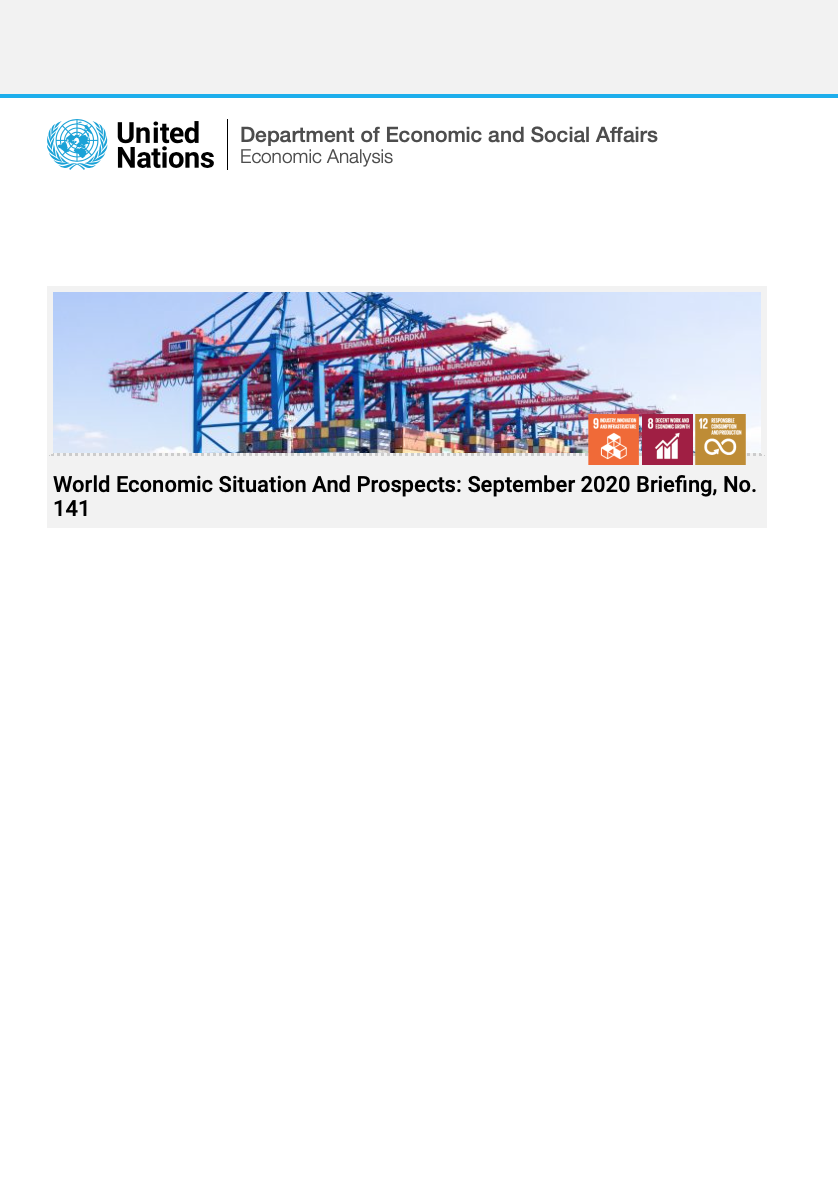 World Economic Situation And Prospects: September 2020 Briefing, No. 141 