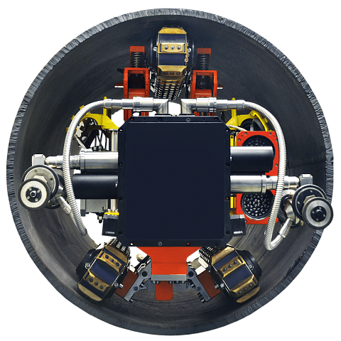 Robotic complex for diagnostics of process pipelines