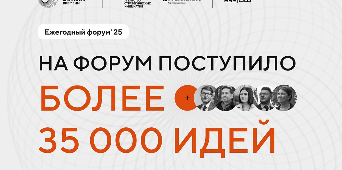 Более 35 тысяч предложений по развитию страны поступило на форум «Сильные идеи для нового времени»