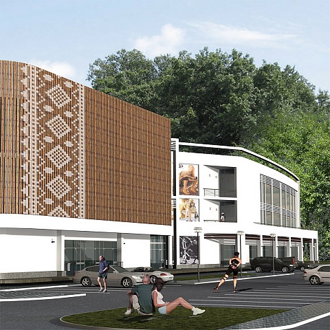 Complex for providing services to the population: bath, hotel